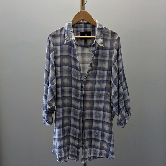 Aritzia Heartloom Plaid Shirt S - Picture 3 of 7